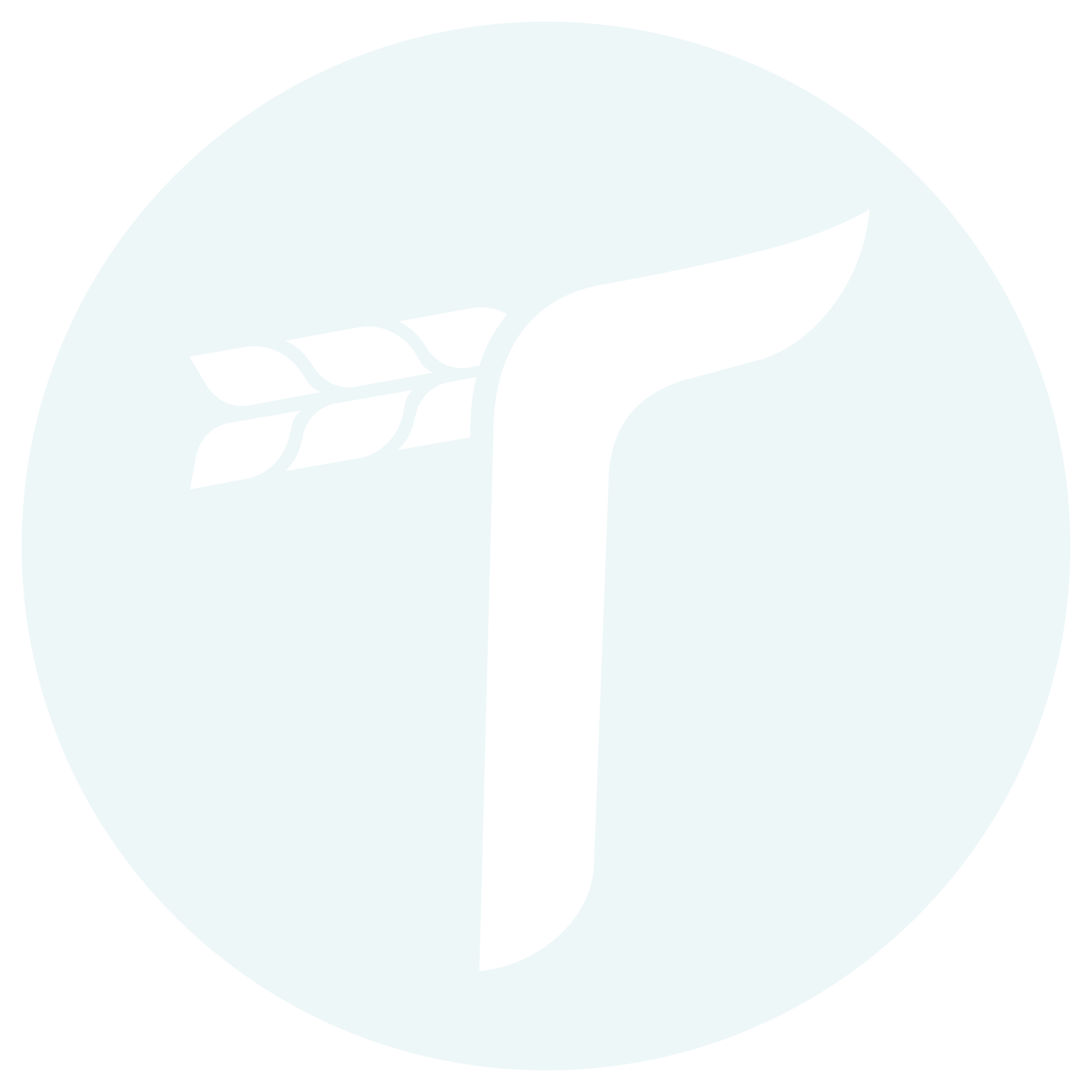 Tread Together logo simplified. All white with no background