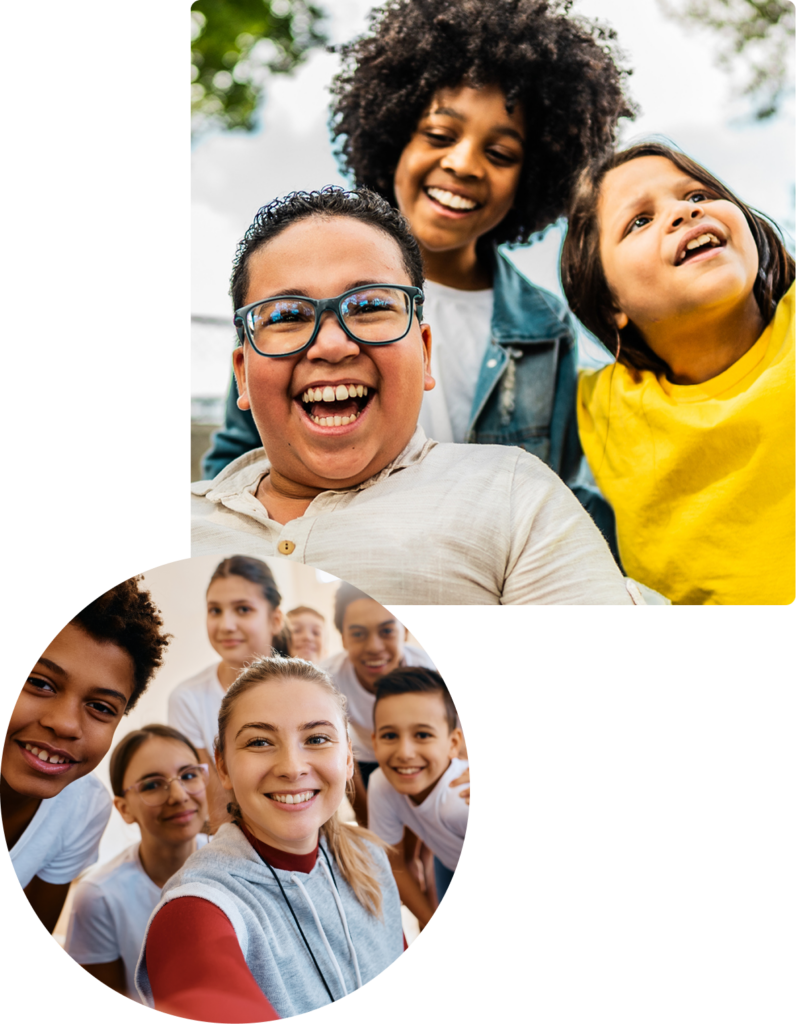 collage of children smiling